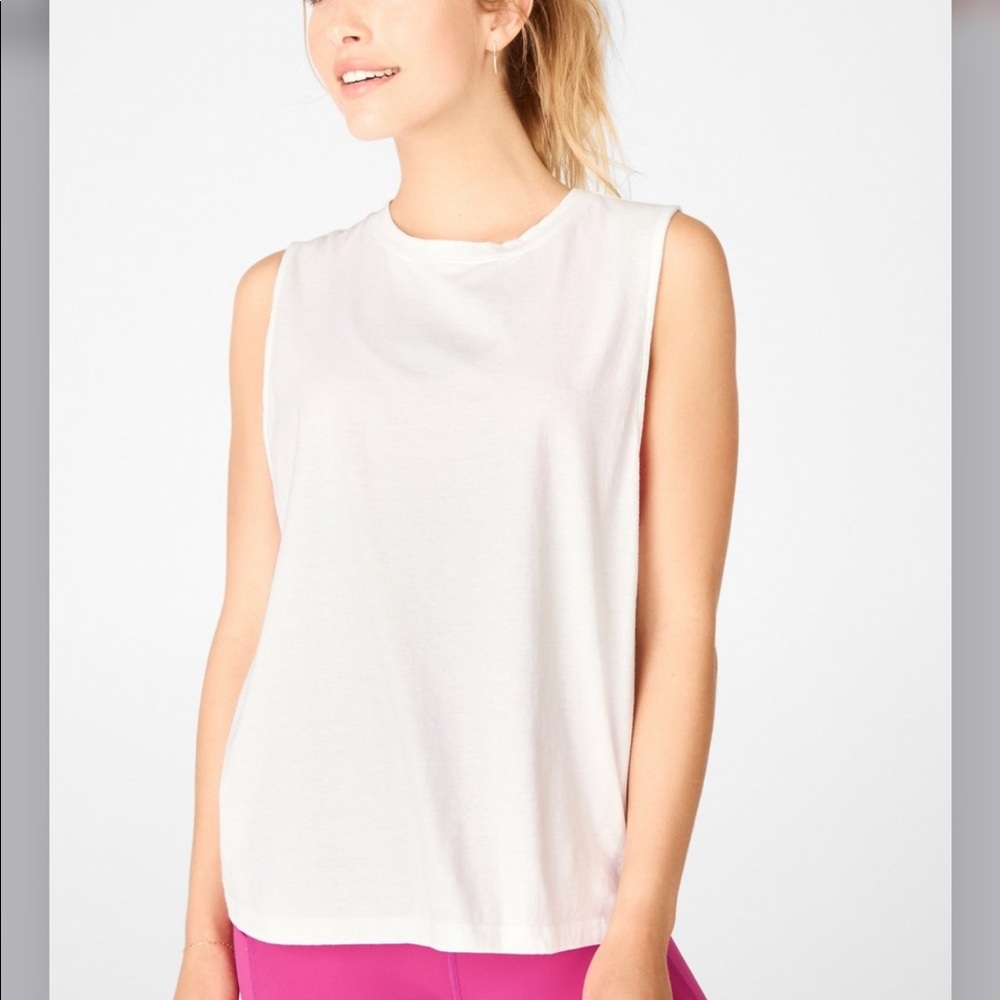 Fabletics Micah Muscle Tank in White